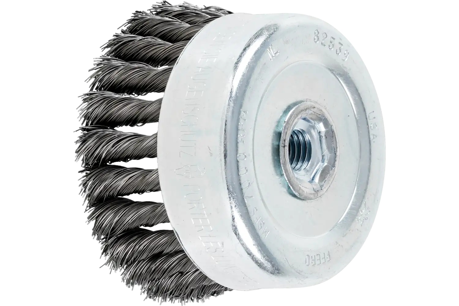 Picture of Pferd Knot Wire Cup Brush 4" Dia. .014 Carbon Steel 5/8-11 Thread (Int.)